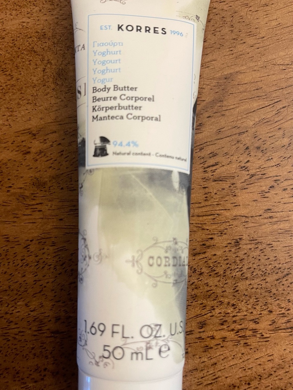 Korres Yoghurt Body Butter Tube - White and Cream